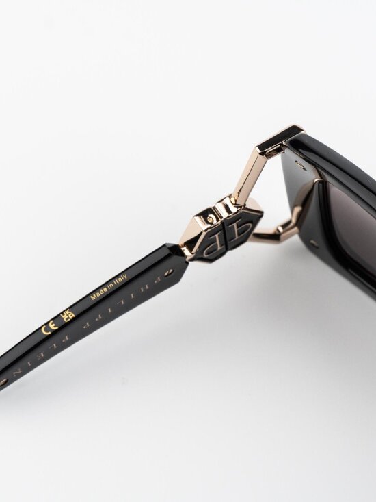 Philipp Plein Women Sunglasses Black Pink Gradient Square SPP121S 0700